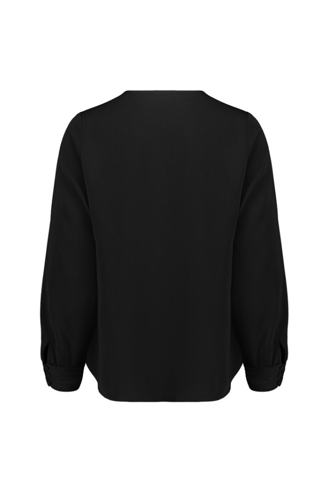 Womens Evelyn Long Sleeve Blouse Black - Image 3