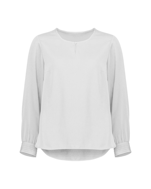 Womens Evelyn Long Sleeve Blouse Ivory
