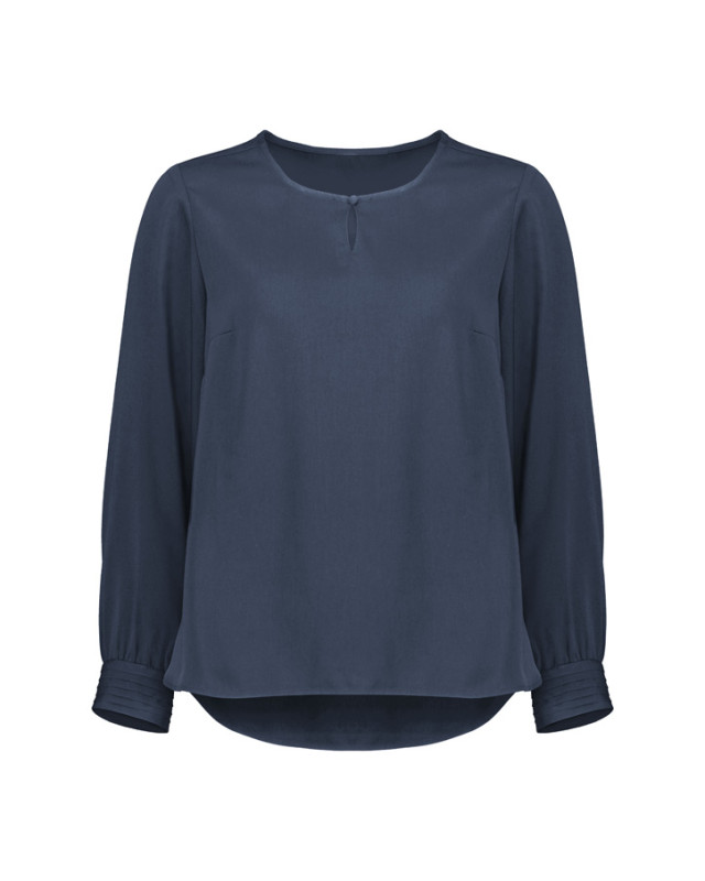 Womens Evelyn Long Sleeve Blouse Mineral Blue