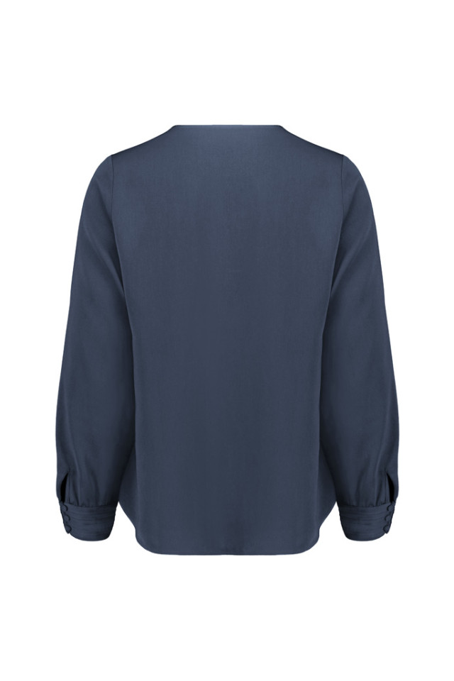 Womens Evelyn Long Sleeve Blouse Mineral Blue - Image 3