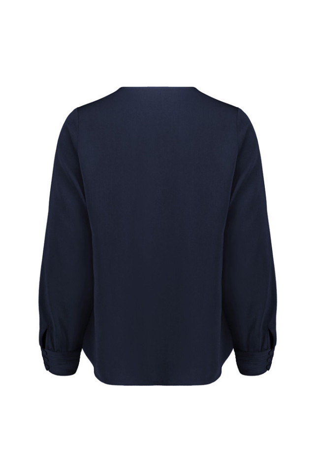 Womens Evelyn Long Sleeve Blouse Navy - Image 3