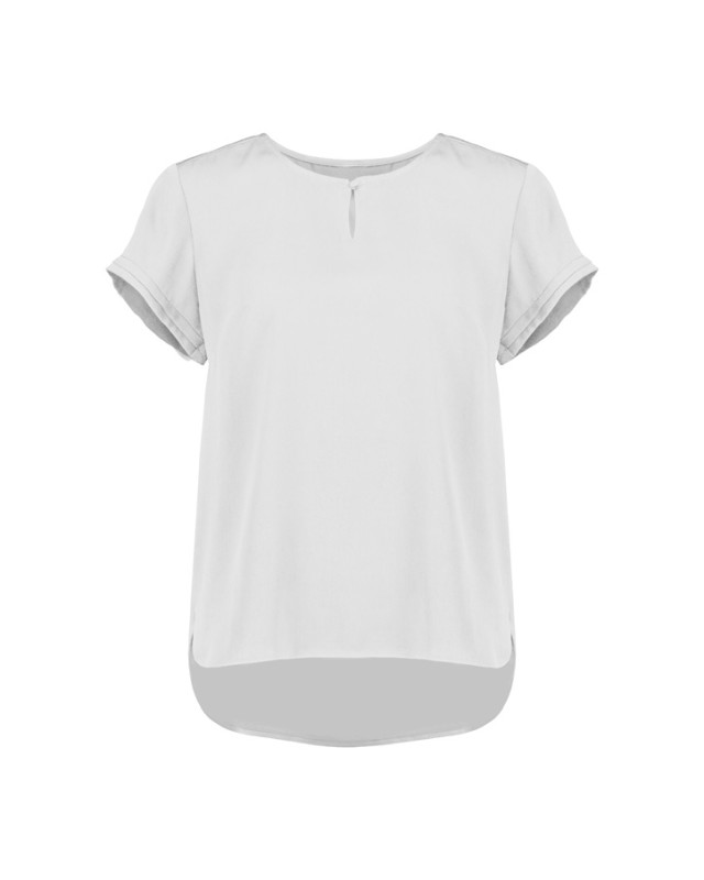 Womens Evelyn Short Sleeve Blouse Ivory