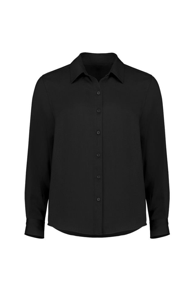Womens Evelyn Long Sleeve Shirt Black