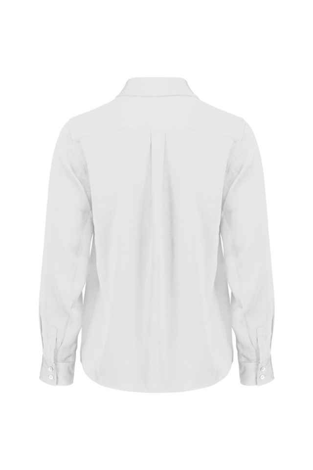 Womens Evelyn Long Sleeve Shirt Ivory - Image 3