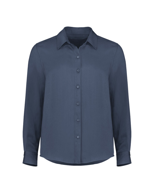 Womens Evelyn Long Sleeve Shirt Mineral Blue