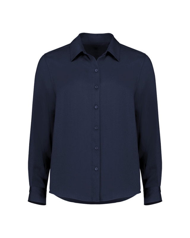 Womens Evelyn Long Sleeve Shirt Navy