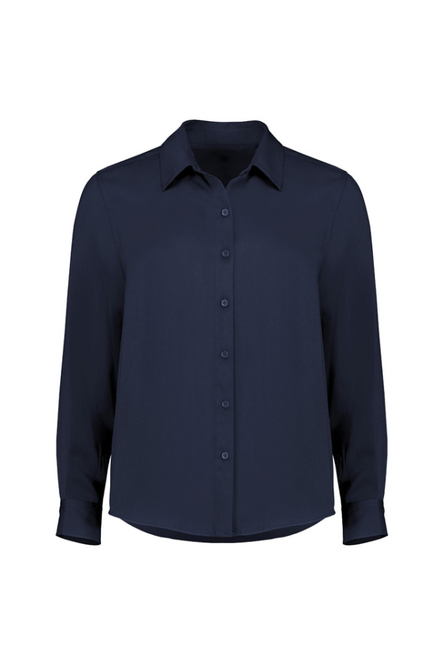 Womens Evelyn Long Sleeve Shirt Navy