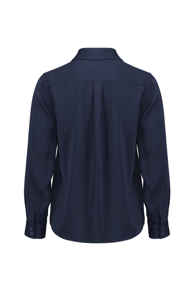 Womens Evelyn Long Sleeve Shirt Navy - Image 3