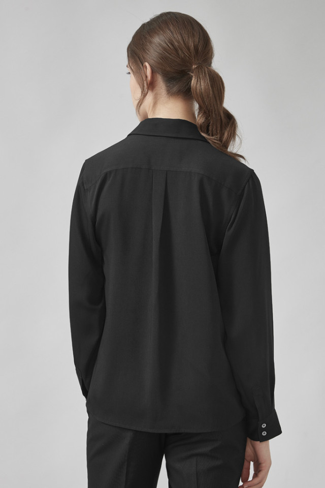 Womens Evelyn Long Sleeve Shirt Black - Image 4