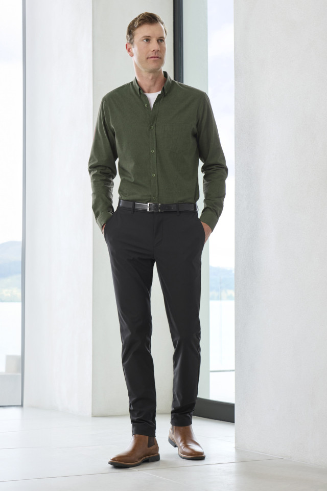 Mens Soul Long Sleeve Shirt Navy - Image 2