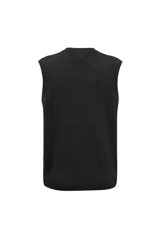 Mens Woolmix Knit Vest Black - Image 3
