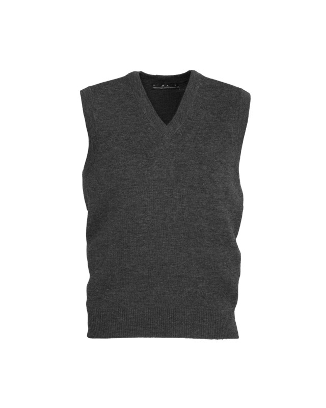 Mens Woolmix Knit Vest Charcoal