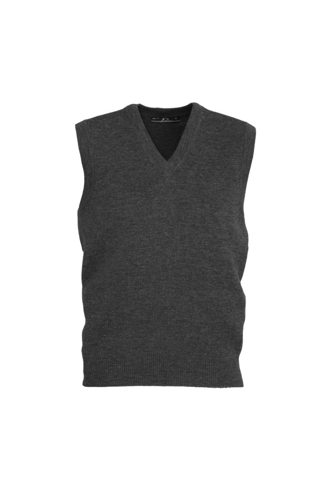 Mens Woolmix Knit Vest Charcoal
