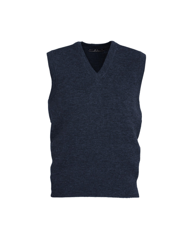 Mens Woolmix Knit Vest Navy