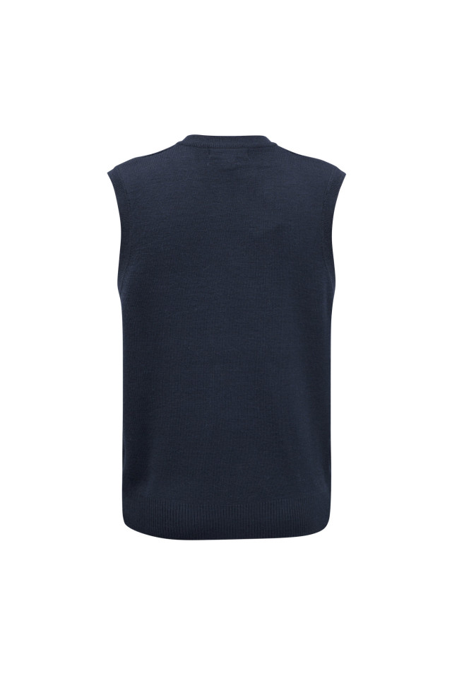 Mens Woolmix Knit Vest Navy - Image 3