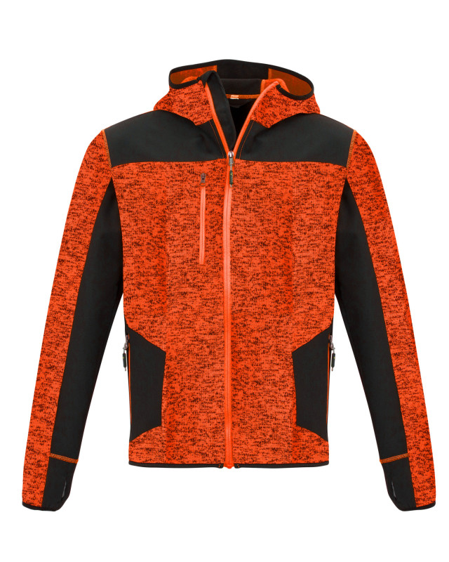 Unisex Streetworx Reinforced Knit Hoodie Fluoro Orange