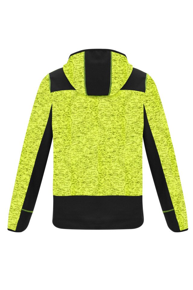 Unisex Streetworx Reinforced Knit Hoodie Fluoro Yellow - Image 4
