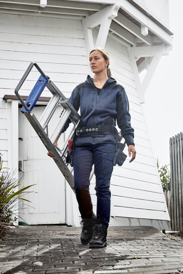 Unisex Streetworx Reinforced Knit Hoodie Navy - Image 2
