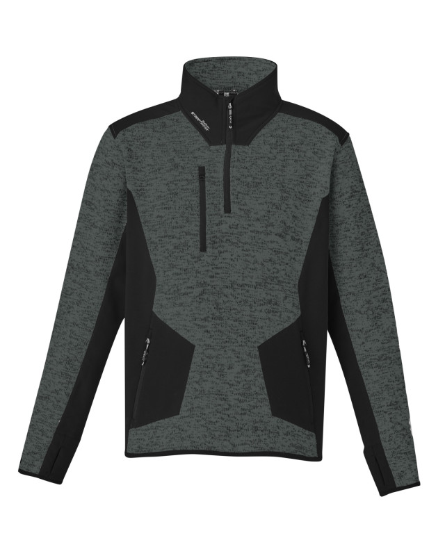 Unisex Streetworx Reinforced Knit 1/2 Zip Pullover Gunmetal
