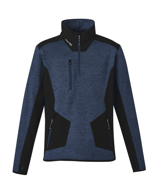 Unisex Streetworx Reinforced Knit 1/2 Zip Pullover Navy
