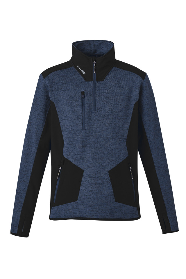 Unisex Streetworx Reinforced Knit 1/2 Zip Pullover Navy