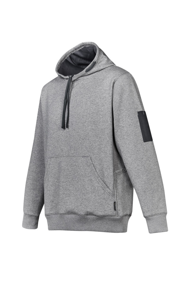 Unisex Multi-Pocket Hoodie Grey Marley/Charcoal - Image 4