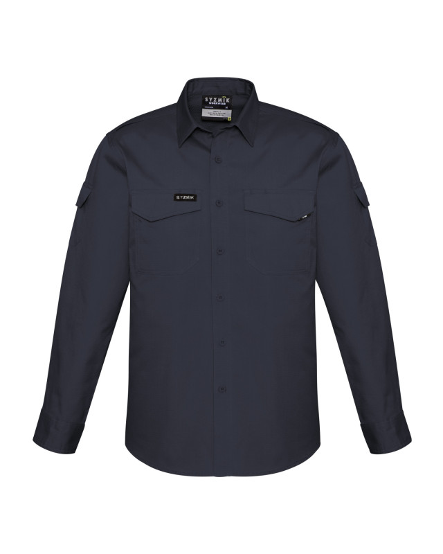 Mens Rugged Cooling Long Sleeve Shirt Charcoal