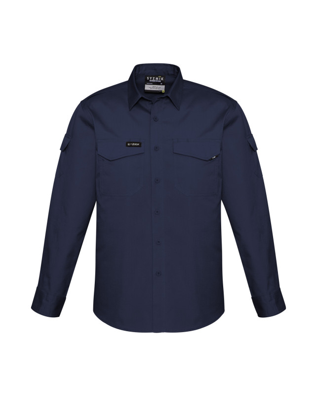 Mens Rugged Cooling Long Sleeve Shirt Navy