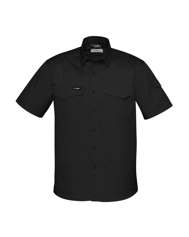 Mens Rugged Cooling Short Sleeve Shirt Black