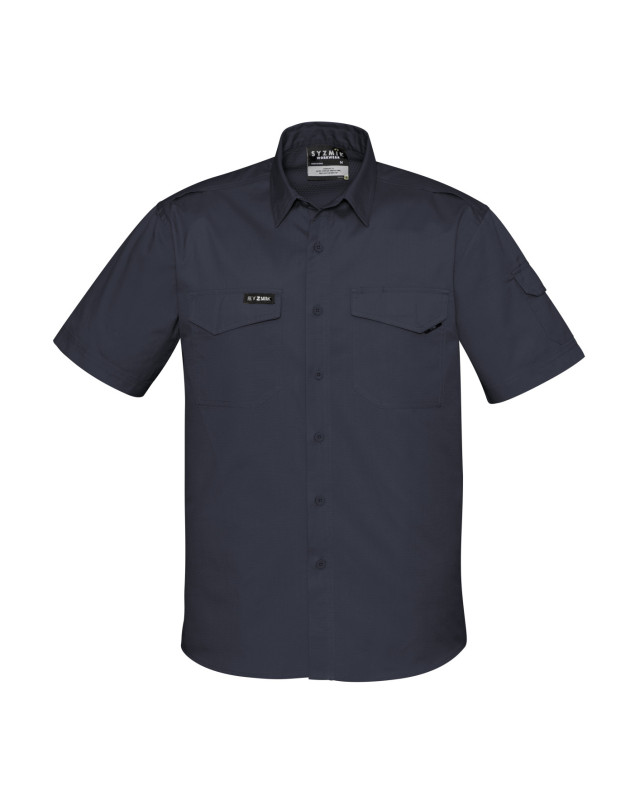 Mens Rugged Cooling Short Sleeve Shirt Charcoal