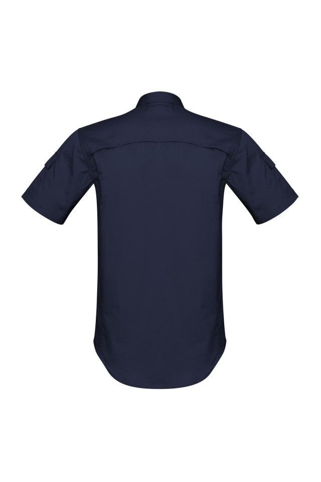 Mens Rugged Cooling Short Sleeve Shirt Navy - Image 3