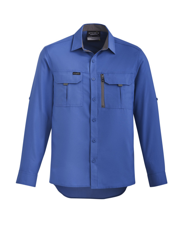 Mens Outdoor Long Sleeve Shirt Blue