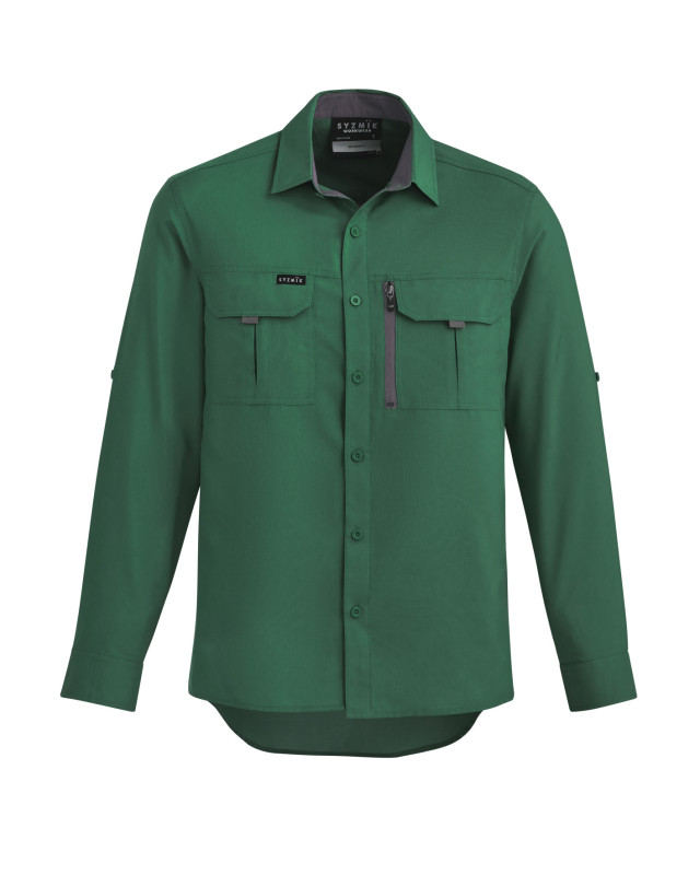 Mens Outdoor Long Sleeve Shirt Green