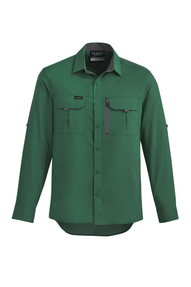 Mens Outdoor Long Sleeve Shirt Green