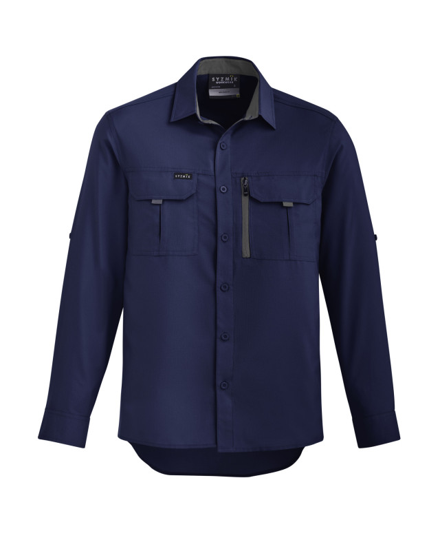 Mens Outdoor Long Sleeve Shirt Navy