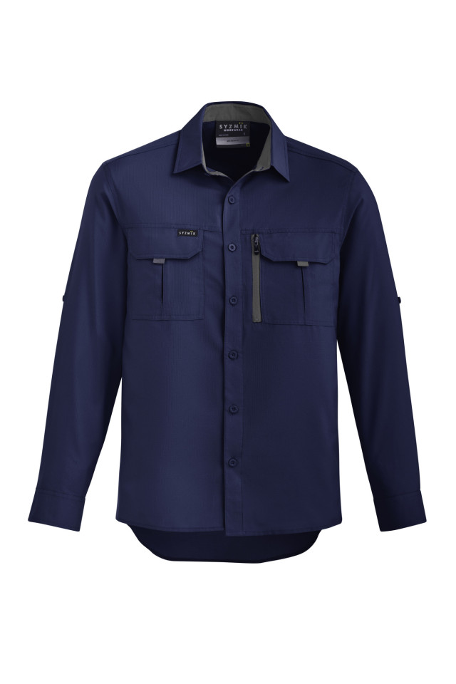 Mens Outdoor Long Sleeve Shirt Navy