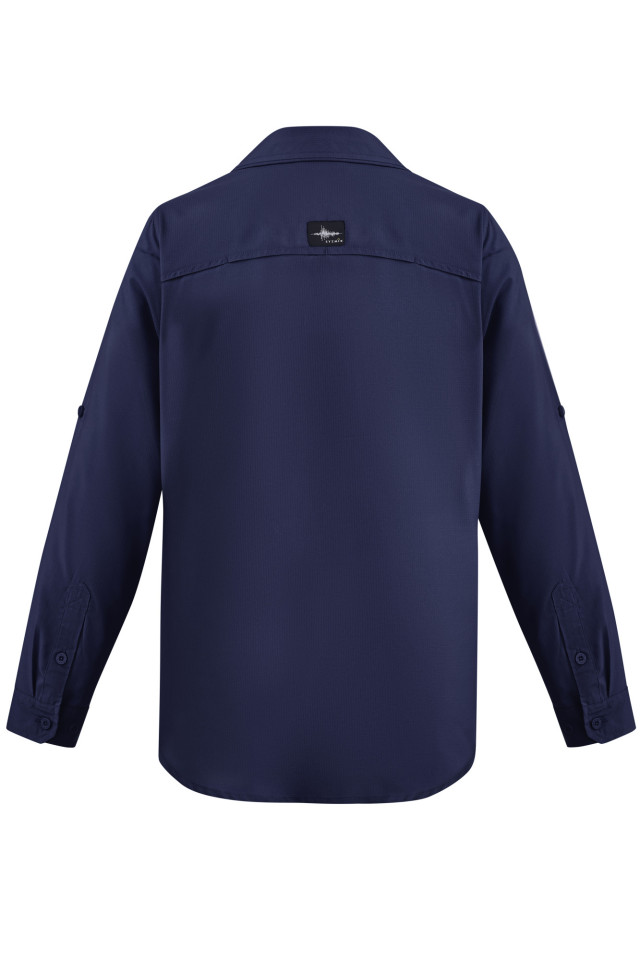 Mens Outdoor Long Sleeve Shirt Navy - Image 3