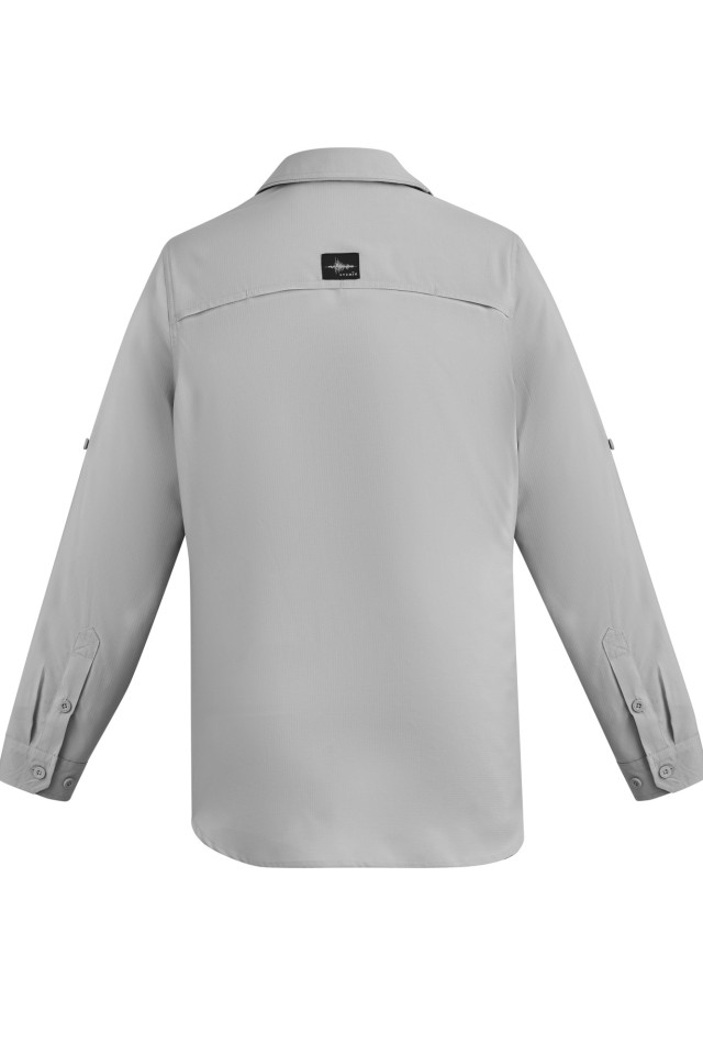 Mens Outdoor Long Sleeve Shirt Stone - Image 3