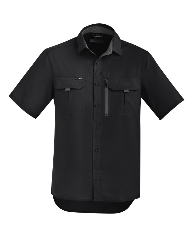 Mens Outdoor Short Sleeve Shirt Black