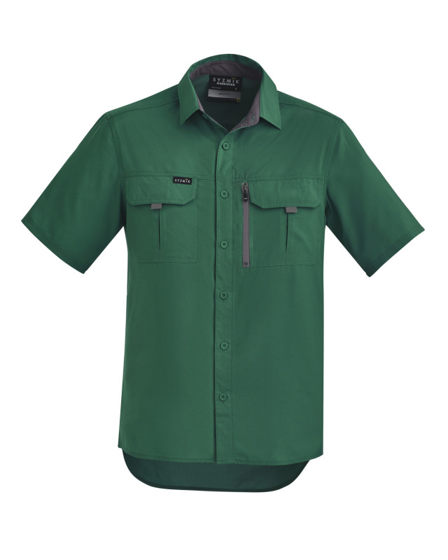 Mens Outdoor Short Sleeve Shirt Green