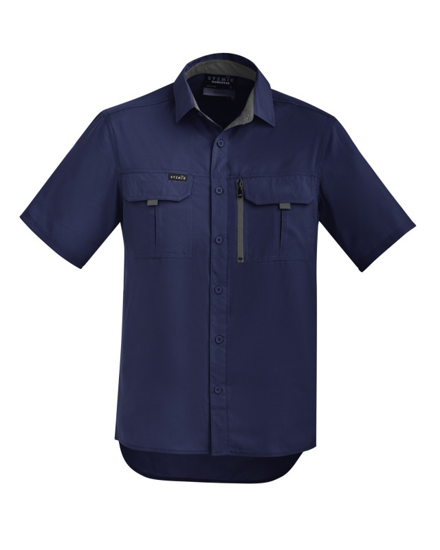 Mens Outdoor Short Sleeve Shirt Navy