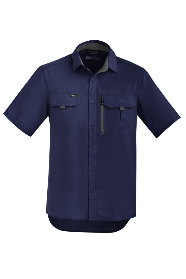 Mens Outdoor Short Sleeve Shirt Navy