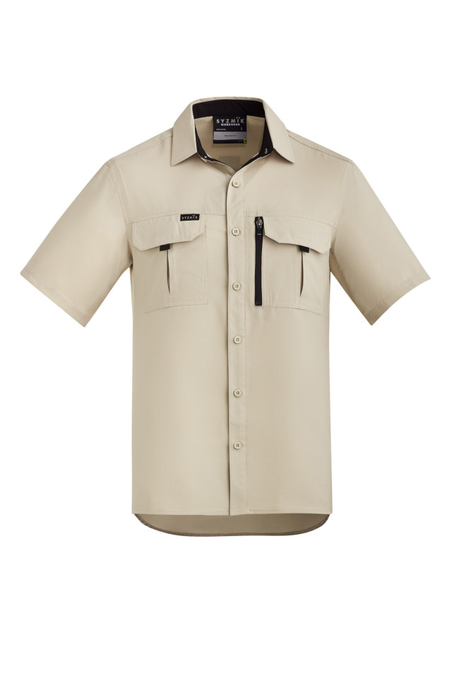 Mens Outdoor Short Sleeve Shirt Sand