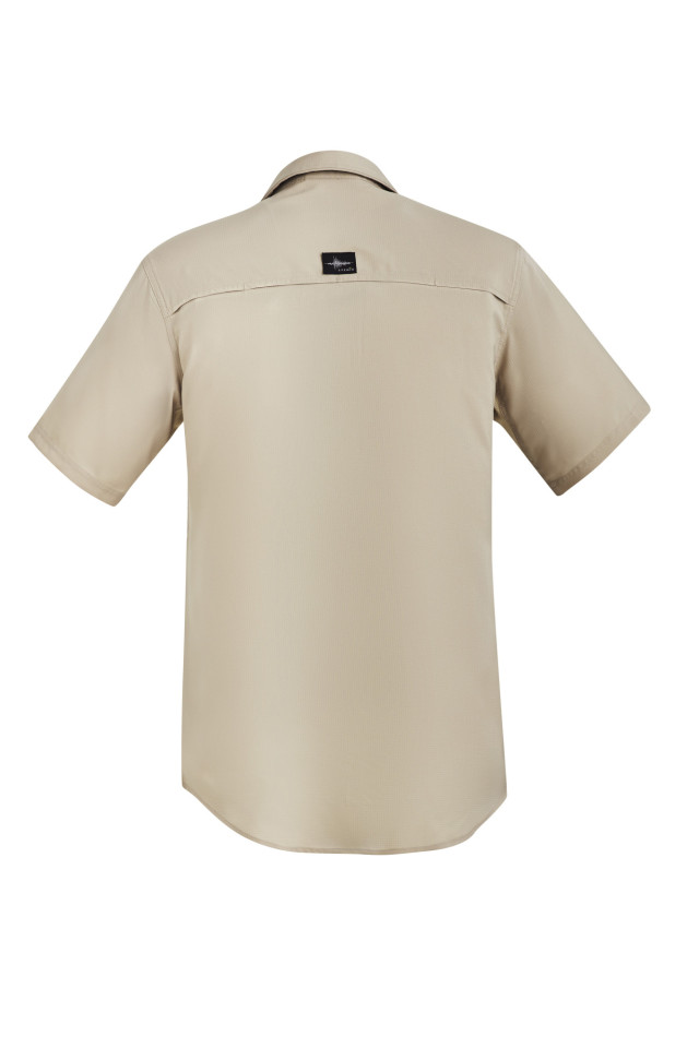 Mens Outdoor Short Sleeve Shirt Sand - Image 3