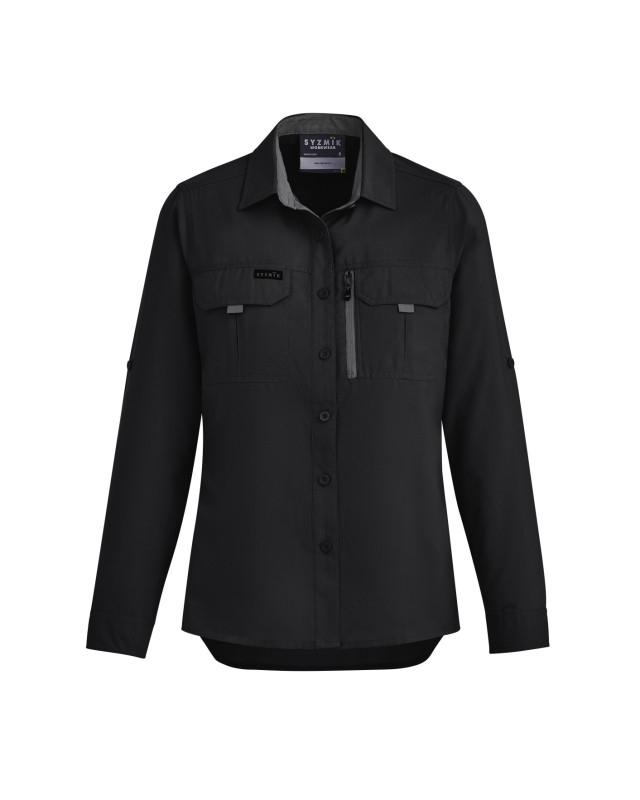Womens Outdoor Long Sleeve Shirt Black