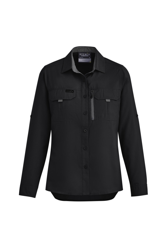 Womens Outdoor Long Sleeve Shirt Black