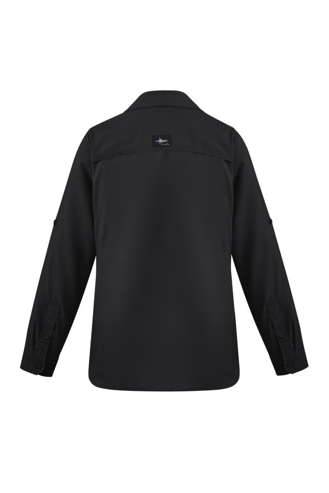 Womens Outdoor Long Sleeve Shirt Black - Image 4
