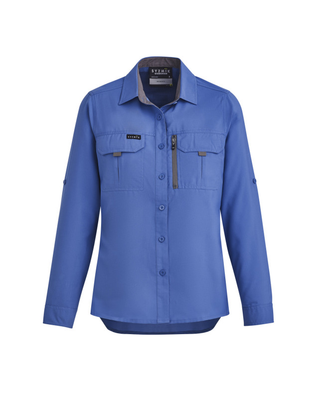 Womens Outdoor Long Sleeve Shirt Blue