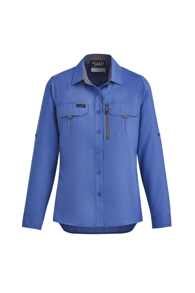 Womens Outdoor Long Sleeve Shirt Blue