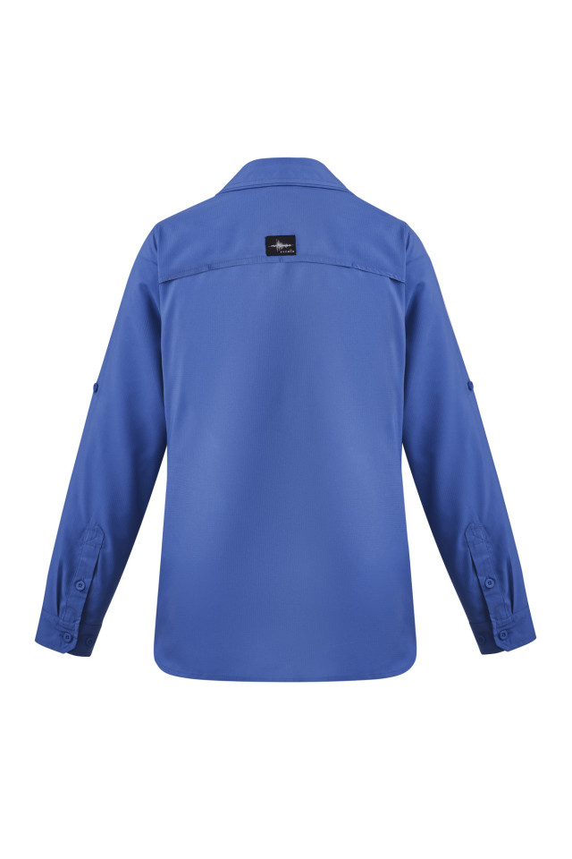 Womens Outdoor Long Sleeve Shirt Blue - Image 4